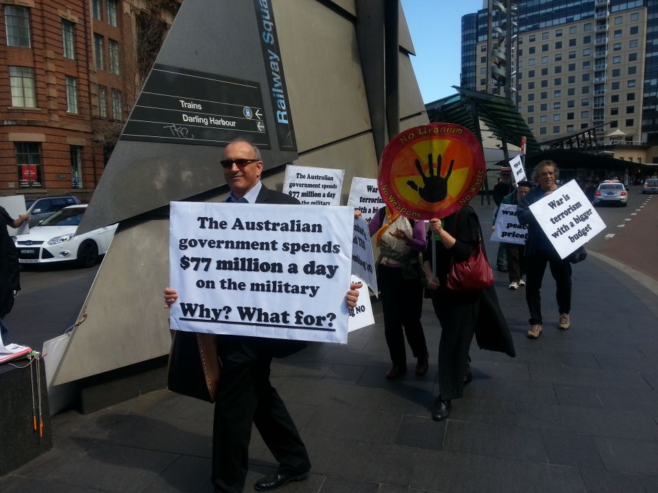 Peace activists say “Yankee go home!”