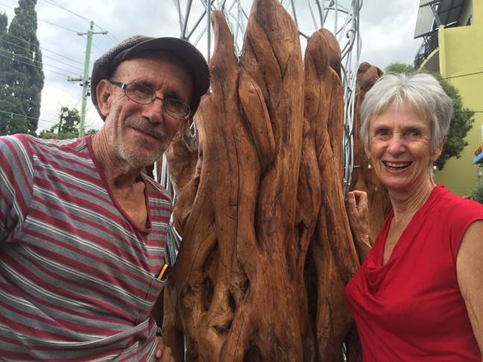 Helen Abrahams unveils new tree sculpture