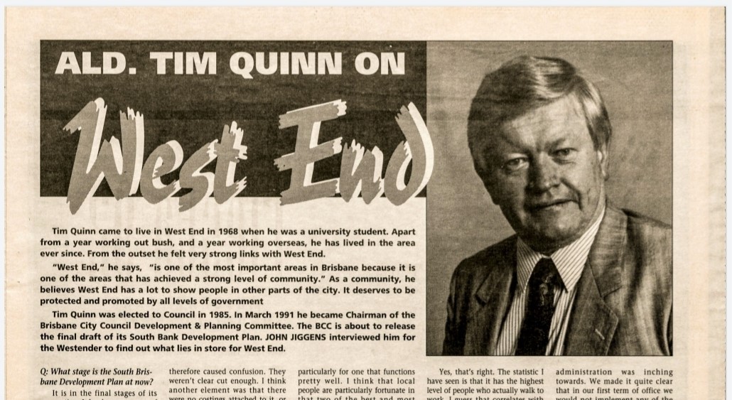 From the Archive – The Westender reporting on community planning in 1992. What’s changed?