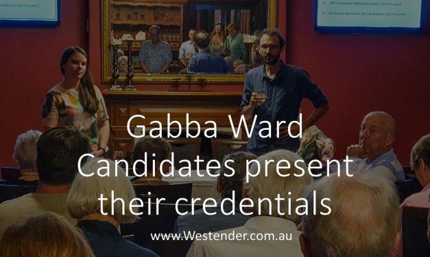 Gabba Ward Candidates present their credentials in Kangaroo Point