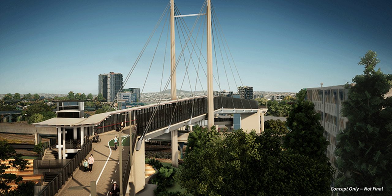 New bridge to link Boggo Road, PA Hospital, high school, and UQ.