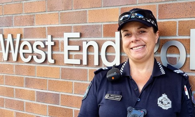 Senior Constable Sandi on the West End Beat.