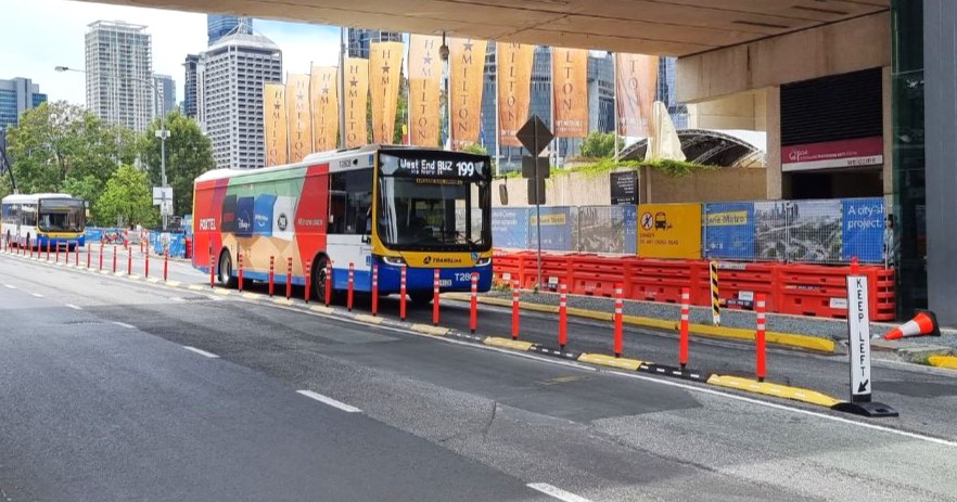 Change to Melbourne Street Bus Stop.