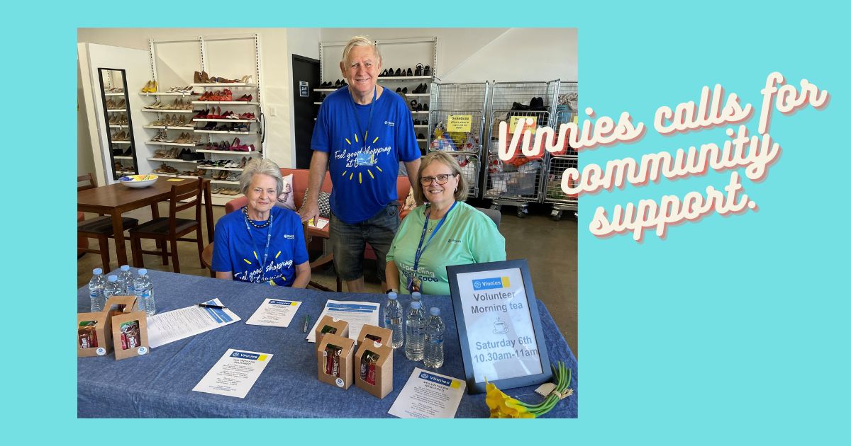 Vinnies calls for community support.