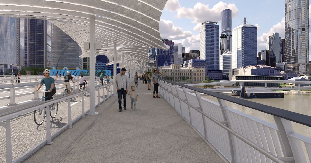 Finally, some shade on Victoria Bridge.