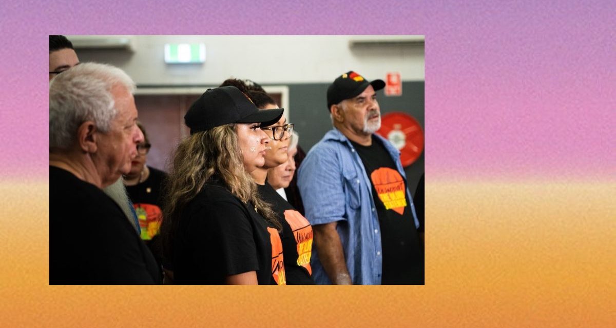 Yarning about The Voice with Allira Davis of the Uluru Youth dialogue.