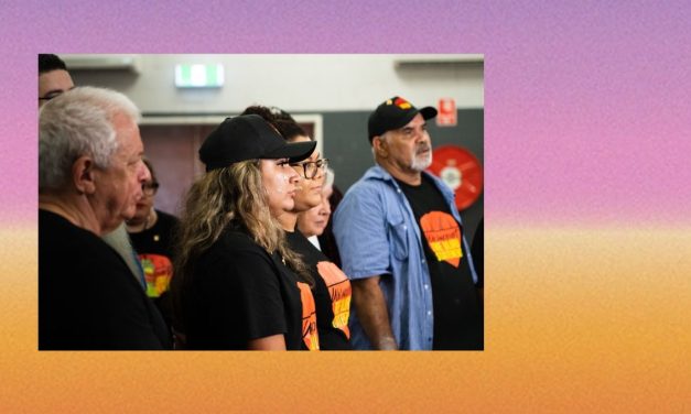 Yarning about The Voice with Allira Davis of the Uluru Youth dialogue.