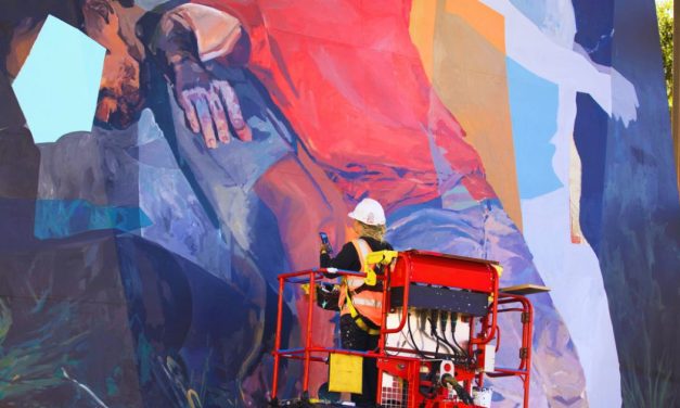 Thought-provoking new artwork added to South Brisbane’s Pillars Project.