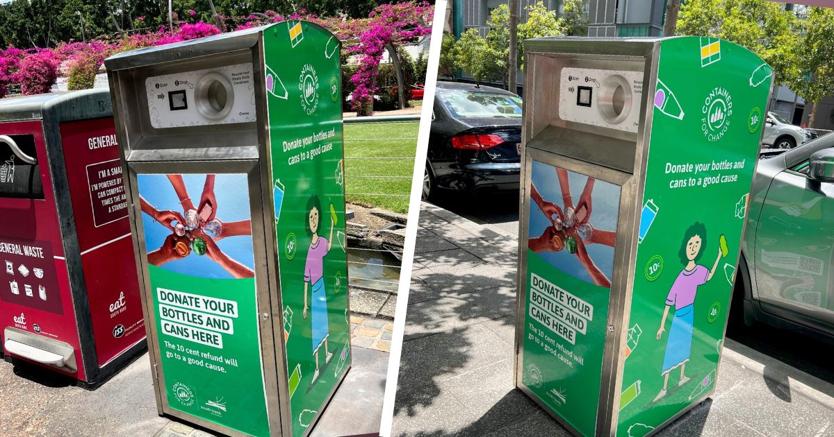 Green revolution at South Bank: smart bins powered by sunshine lead recycling innovation.